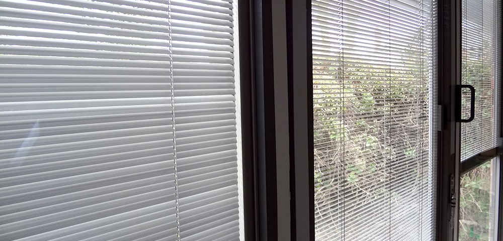 integral blinds in a bi-fold door